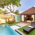 Downtown Villas in Kuta with private plunge pool, patio loungers, and villa terrace