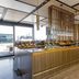 JR Kyushu Hotel Kumamoto bar and lounge with wood slat design in Kumamoto