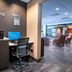 Courtyard by Marriott Toledo West business center with computer desk, printer, and seating area in Toledo