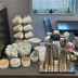 Breakfast buffet at Vila Lili in Rovinj with coffee machine, tea station, pastries, fruit and cups