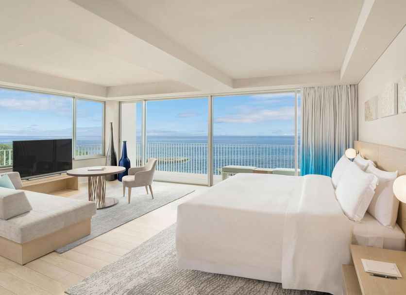 Iraph Sui, A Luxury Collection Hotel, Miyako Okinawa suite with floor-to-ceiling ocean views in Miyakojima