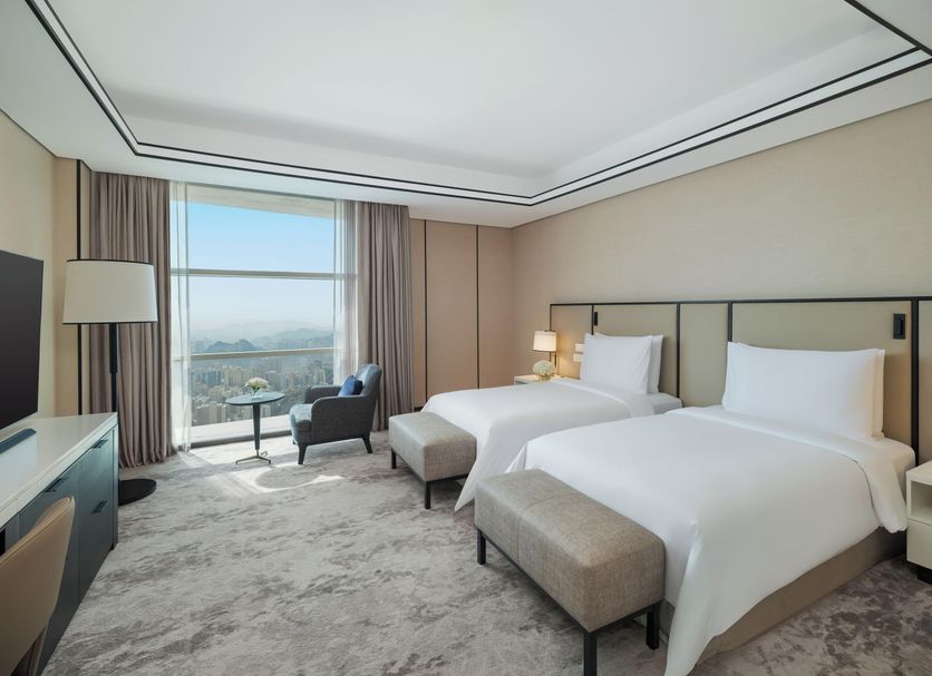Address Jabal Omar Makkah in Mecca guest room with twin beds and city view window