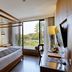 Plataran Ubud Hotel And Spa in Denpasar, four-poster bed with garden-view window and desk