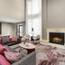 Courtyard by Marriott Dallas Lewisville lobby with sectional seating and fireplace in Lewisville
