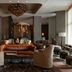The Tess, Autograph Collection in Atlanta lobby lounge with tufted sofa, sculptural chairs and chandelier