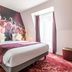 Hôtel Mercure Paris Place d'Italie bedroom with dance mural, double bed and window in Paris