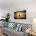 Hotel Cabana Clearwater Beach in Clearwater Beach, modern room with sofa, wall art and kitchenette
