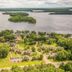 Ruttger's Bay Lake Resort in Deerwood with bay lake views, wooded shoreline, and resort cabins