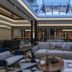 Batihan Beach Resort & Spa in Kusadasi lobby lounge with skylight, seating, and geometric floor