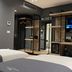 Mulaj Hotel in Tirana room with twin beds, wall-mounted TV, and open shelving