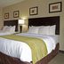 Comfort Inn Southwest Fwy at Westpark in Houston: two double beds in a guest room with bedside lamp and framed art