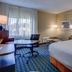 Fairfield Inn by Marriott Portsmouth Seacoast guest room with king bed and seating area in Portsmouth