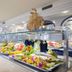 Club Hotel Marina Beach, Orosei: buffet counter with fruit platters and a decorative ship display