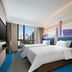 Hampton By Hilton Beijing Wangjing guest room with two twin beds and city view in Beijing