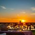 Sunset dining setup at Puerto Valle Hotel De Esteros in Puerto Valle overlooking the water
