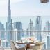 SLS Dubai Hotel & Residences rooftop dining with Burj Khalifa and Dubai skyline views