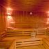 Four Points by Sheraton Offenbach Plaza sauna interior with wooden benches and warm lighting
