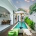 Dikubu Bali Villa And Suites in North Kuta: private plunge pool with umbrella and lush garden walkway