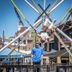Shadow Ridge Resort Hotel in Park City with a bungee trampoline and mountain town backdrop