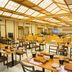 Kagamigaike Hekizantei in Nihonmatsu dining room with buffet tables and wooden chairs