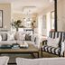 Spicers Clovelly Estate in Montville: elegant lounge with striped armchairs, sofa and coffee table