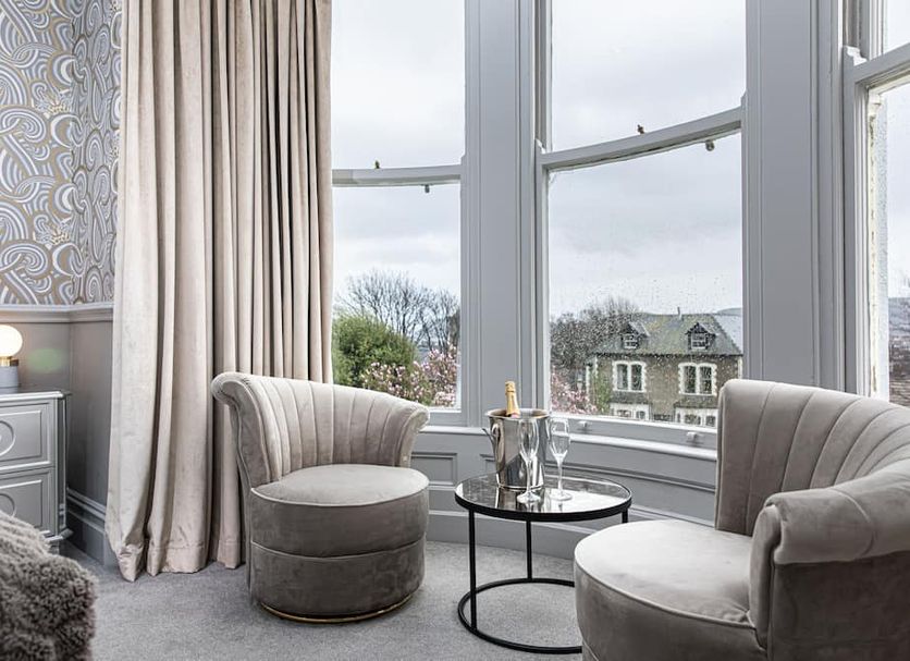 Escape Boutique B&B in Llandudno with bay-window seating and town views