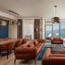 Hilton Rijeka Costabella Beach Resort & Spa lounge with sea view in Rijeka