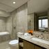 Somerset Rama 9 Bangkok bathroom with soaking tub, walk-in shower and vanity in Bangkok