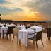 Meliá Llana Beach Resort & Spa in Santa Maria rooftop terrace dining at sunset