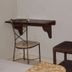 Pousada Innova in Natal room with wall-mounted desk, chair and woven shelving