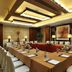 New Century Hotel Pudong Shanghai meeting room in Shanghai with U-shaped conference table and warm ceiling lights
