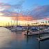 Holiday Inn Express & Suites Ventura Harbor By IHG in Ventura with marina boats at sunset