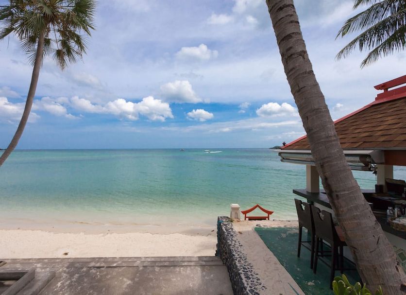 The Briza Beach Resort, Samui - Sha Plus in Ko Samui with beachfront ocean view and palm trees