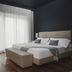 The Regent Boutique Hotel & Spa in San Marino guest room with king bed and sheer curtains