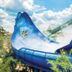 Universal Endless Summer Resort Dockside in Orlando with a tropical water park slide and volcano backdrop