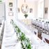 Drottning Victorias Hotell & Vilohem in Borgholm dining room set with long white banquet tables and chairs