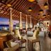 Gaya Island Resort in Kota Kinabalu lounge with ocean view and vaulted wooden ceiling