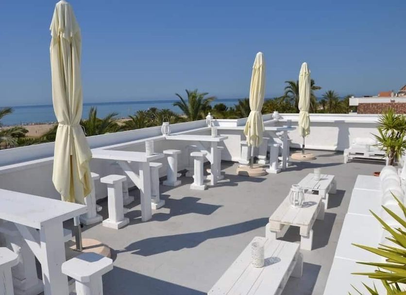 Solvi Hotel - Adults Only rooftop terrace with sea view in Vilanova i la Geltrú