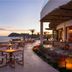 Four Seasons Resort Cabo Del Sol seaside terrace dining at sunset in Cabo San Lucas