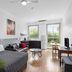 Blue Lake Holiday Park Mount Gambier studio with bed, sofa, kitchenette and patio doors
