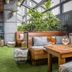 Harbour Hotel Galway rooftop terrace seating with lush greenery and cocktails