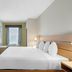 Best Western Wesley Chapel guest room with king bed, wall-mounted TV, desk and window view