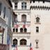 La Demeure Saint-Ours in Loches, stone hotel facade with French flags on a historic street