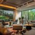 Gardina Asoke Hotel & Residence in Bangkok lounge with floor-to-ceiling garden views and modern seating