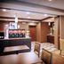 Hampton Inn Crystal River lobby with breakfast station and seating area