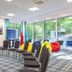 Waldhotel Bärenstein in Horn-Bad Meinberg meeting room with chairs, screen, colorful beanbags, and large windows