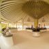 Hondaafushi Island Resort in Hanimaadhoo: airy circular lobby with striped domed ceiling and central bar