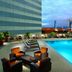 Marriott Jacksonville Downtown rooftop pool with city skyline views in Jacksonville