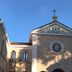 Ristorante Hotel Lucia in Giulianova, exterior facade with church-style pediment and cross