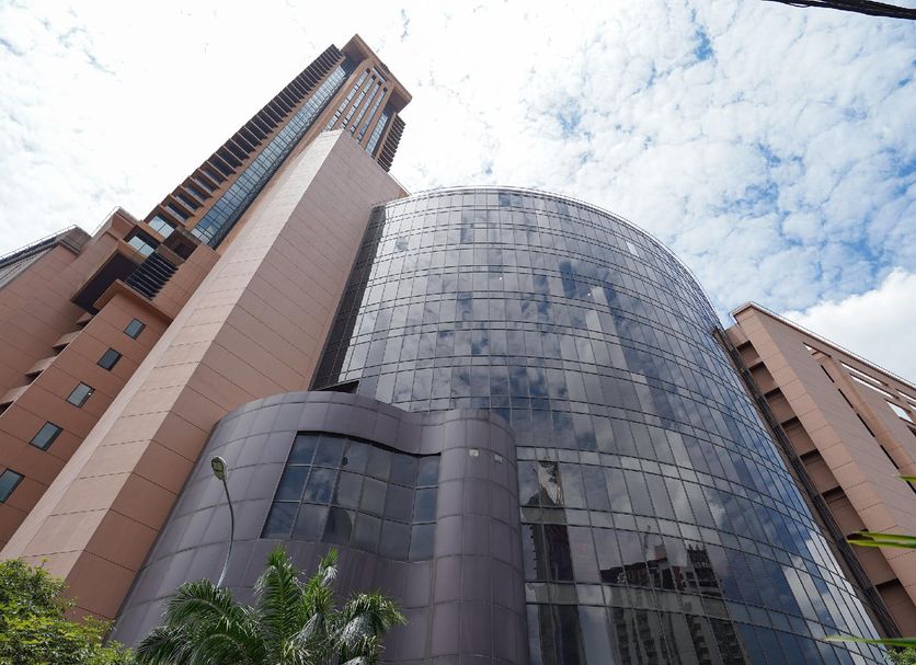 Sindbad Hotel Kuala Lumpur exterior with modern glass tower and curved facade